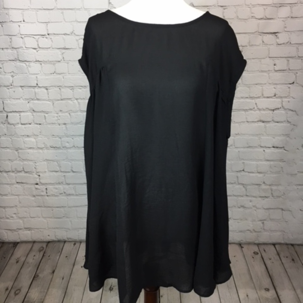 Black Cap Sleeve Tunic
